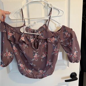 Floral Off-Shoulder Crop Top
